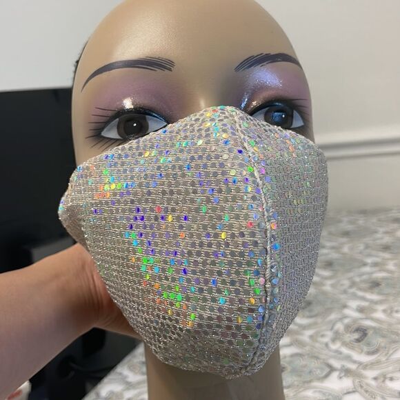 New! Bling face mask. Rave cosplay Covid health safety - Picture 1 of 3